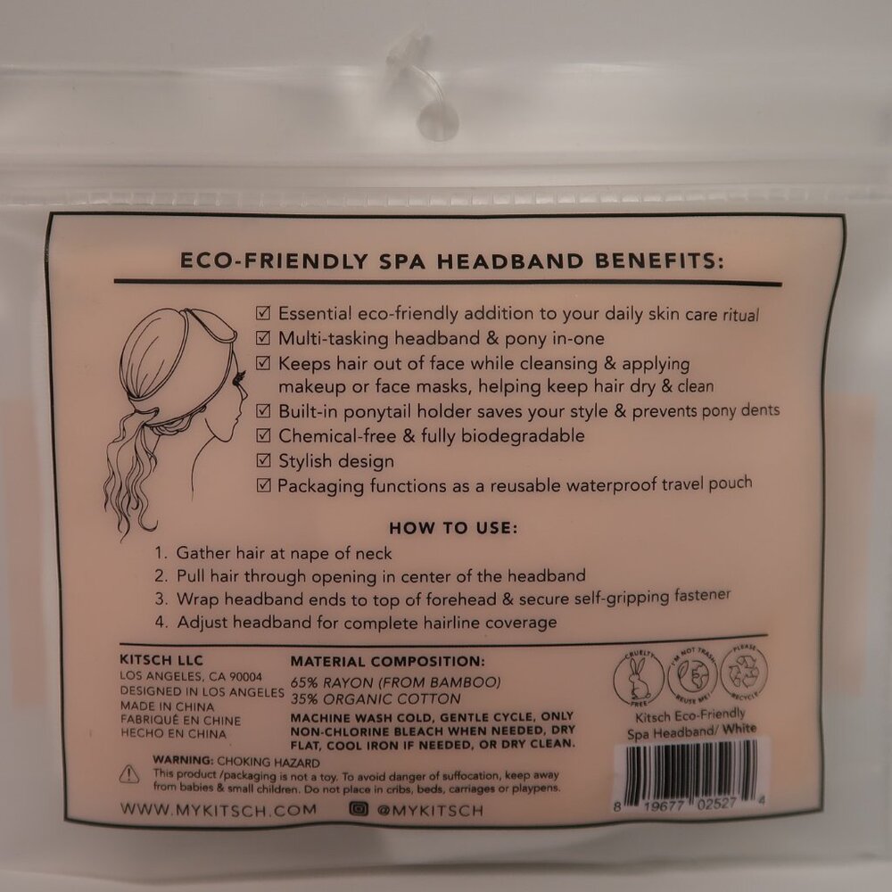 kit•sch Eco-Friendly Spa Headband - Picture 3 of 4